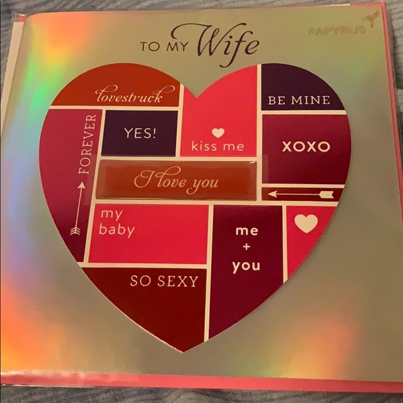⚡️5/$30⚡️Papyrus colour block heart, VD card - Picture 4 of 6